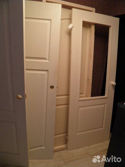 Двери из новостройки 60*200/80*200 белые с короб