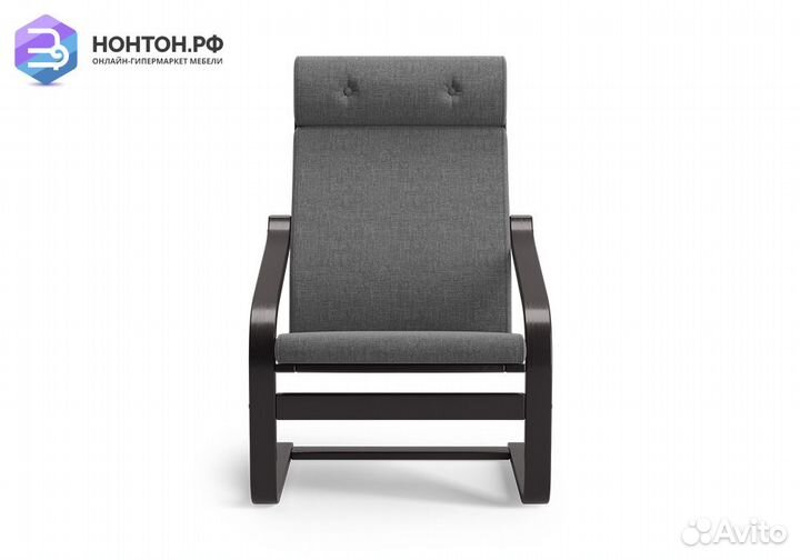 Кресло Тириль темно-серое / венге