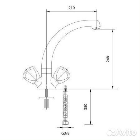 Смеситель для кухни Mofem 140-0013-00 Metal 112 KR