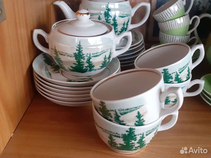 Сервиз кофейный и чайный и пары чайные