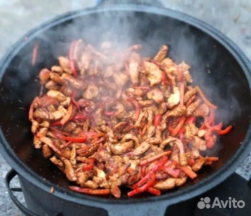 Казан чугунный узбекский + крышка