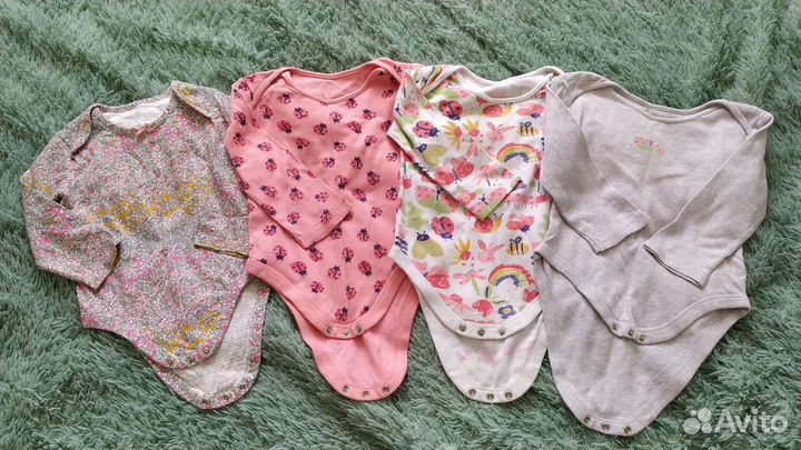 Большой пакет брендовых вещей на девочку 80р