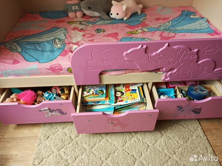 Детская кровать от 3 лет с бортиками