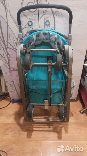 Санки коляска с колёсиками