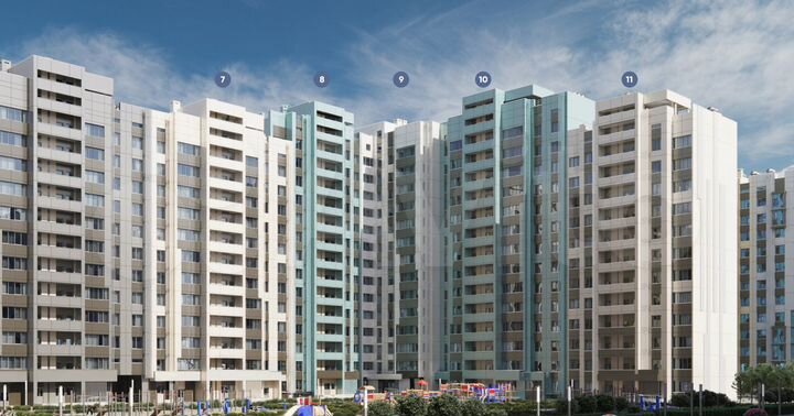 2-к. квартира, 59 м², 9/14 эт.