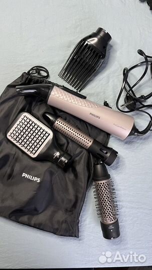 Фен-щетка для волос Philips-HP8657-W
