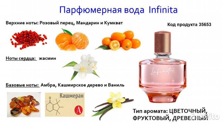Парфюмерная вода женская от Oriflame Infinita
