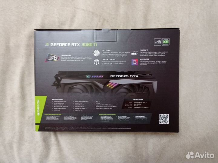 Видеокарта MSI nvidia GeForce RTX 3060 Ti Gaming X