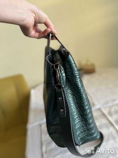 Сумка кожаная женская вместительная