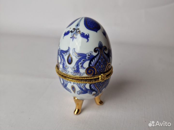 Шкатулка фарфор для украшений яйцо