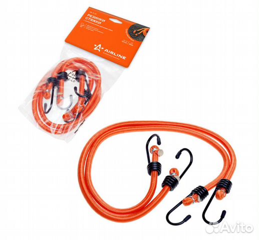 Резинки-стяжки набор 2 шт. 60 см, d-8 мм (металлич