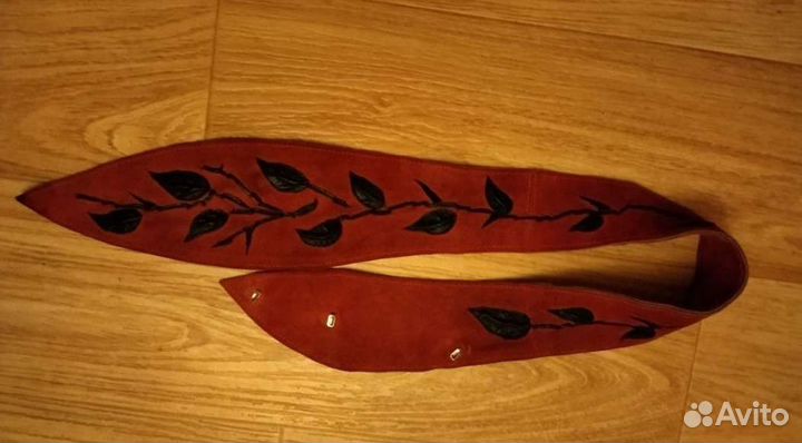 Пояс ремень замша