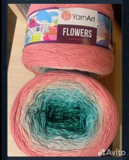 Пряжа yarnart flowers хлопок