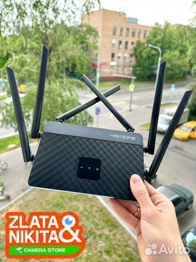 Wi-Fi роутер 4G модем с SIM/симкартой, 6 антенн