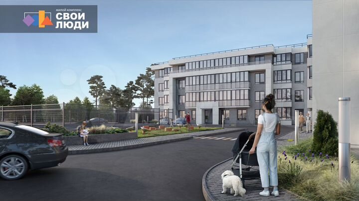 1-к. квартира, 33,2 м², 1/4 эт.