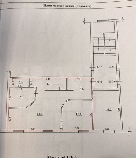3-к. квартира, 76,2 м², 3/5 эт.