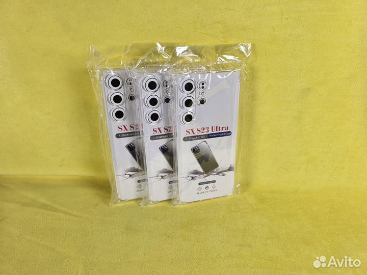 Чехол силиконовый-прозрачный (Samsung S23 Ultra)