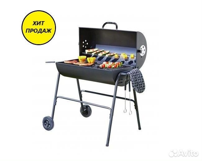 Гриль мангал барбекю Угольный новый на колёсах Mae
