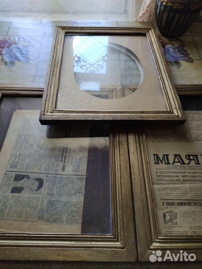 Старинные рамки для фото (или картин) со стеклом
