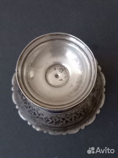 Серебряная розетка, винтаж, 875 пробы