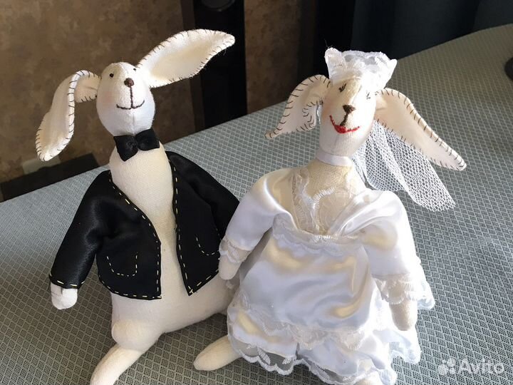 Свадебные Зайцы жених и невеста