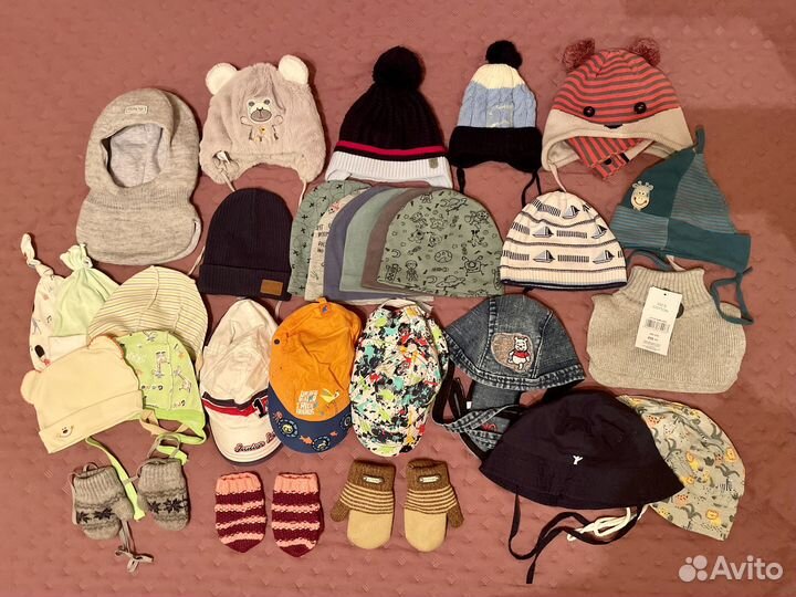 Шапки детские для мальчиков 48 50 52