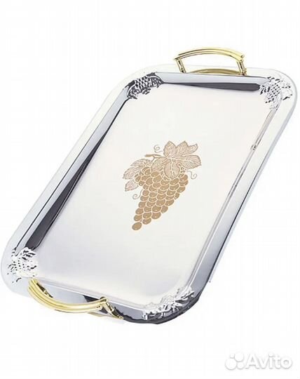 Набор подносов металлических с ручкой