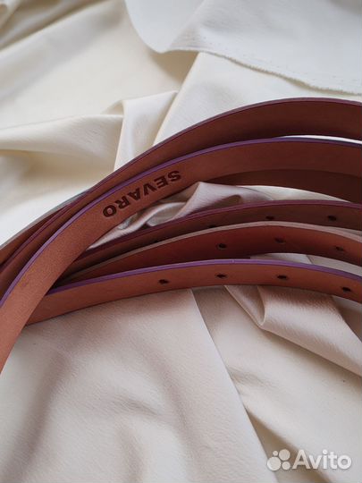 Ремень женский тонкий кожаный Sevaro
