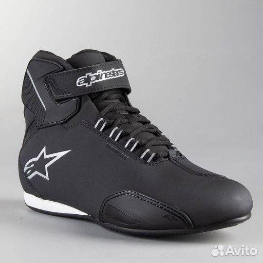 Motorradschuhe Alpinestars Stella Sektor Waterproof Schwarz-Silber Черный