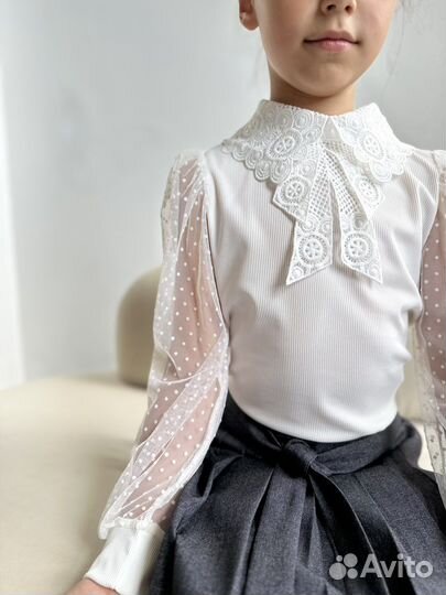 Блузка для девочек школьная
