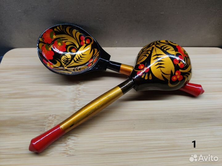 Ложка деревянная расписная, набор 2 шт