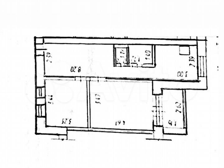 2-к. квартира, 52,1 м², 1/2 эт.