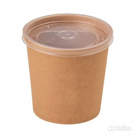 Супники крафт с крышкой