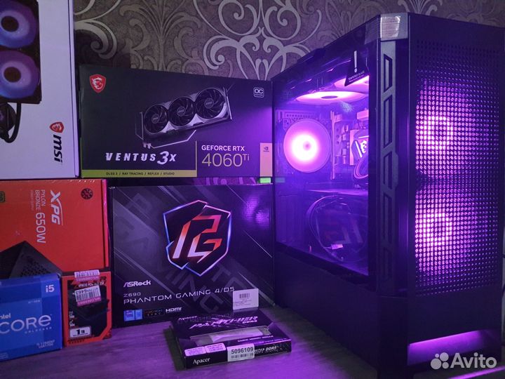 Новый Пк RTX4060Ti/Core i5 12600KF/Z690/32G5/SSD1T