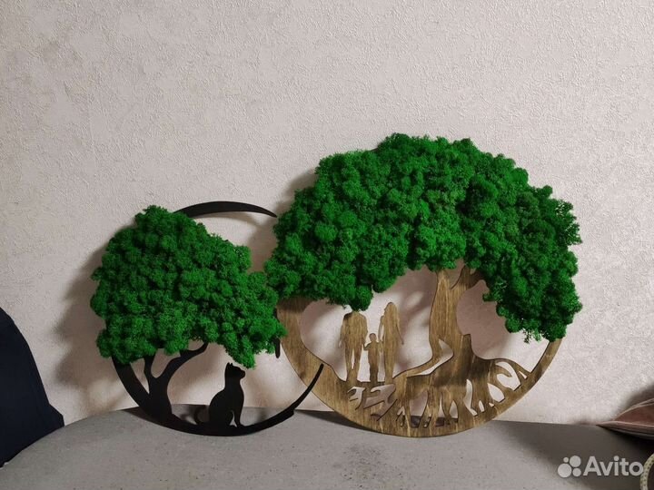 Панно дерево из стабилизированного мха