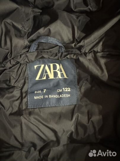 Пуховик zara для мальчика 122