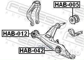 Сайлентблок задний переднего рычага HAB005 Febest