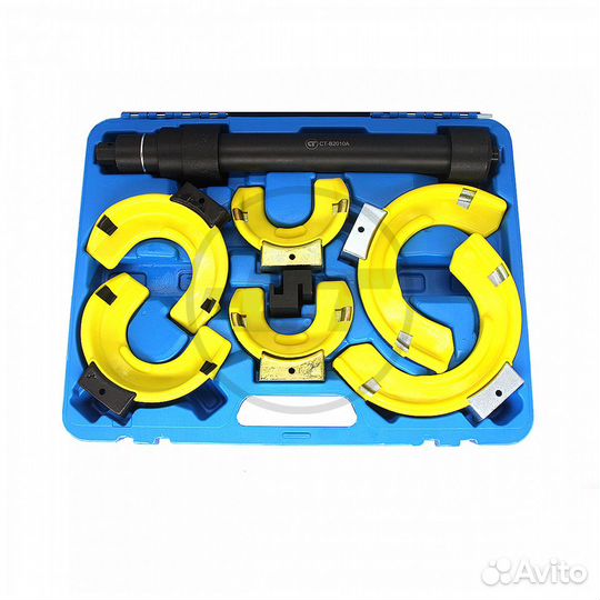 Стяжка пружин Макферсона, с защитными накладками