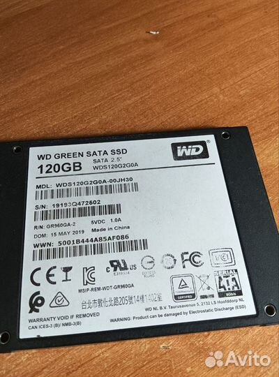 Ssd wd green 120 gb