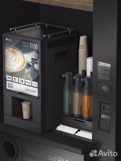 Кофейня Самообслуживания, кофе стойка