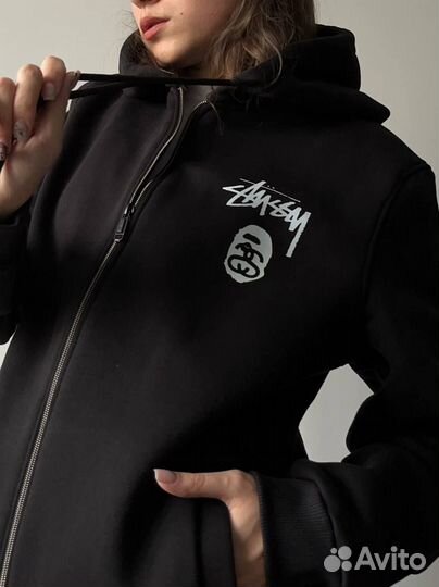 Зип Худи stussy bape