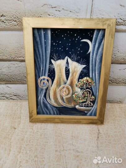 Картина на бархате маслом