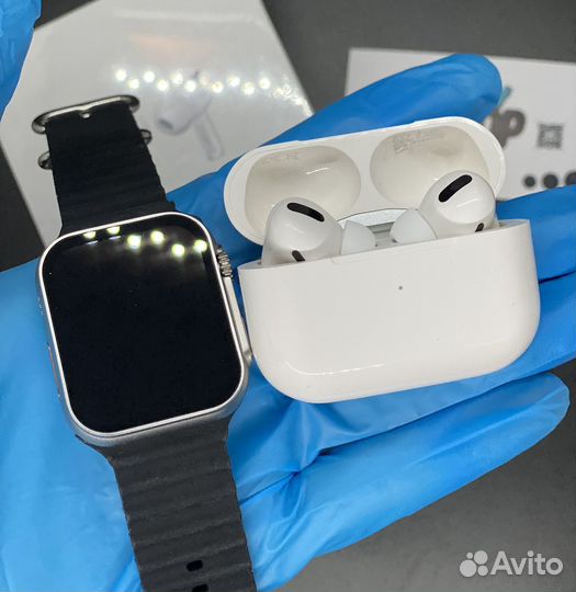 AirPods Pro + Apple Watch 8 Ultra