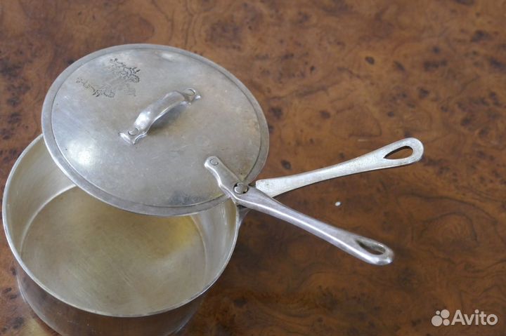 Кастрюлька Кокотница,жюльенница.Мельхиор.50-е 20 в