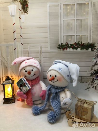 Игрушка Снеговики парочка
