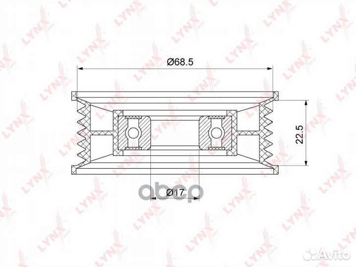 Ролик обводной приводного ремня PB7219 lynxauto