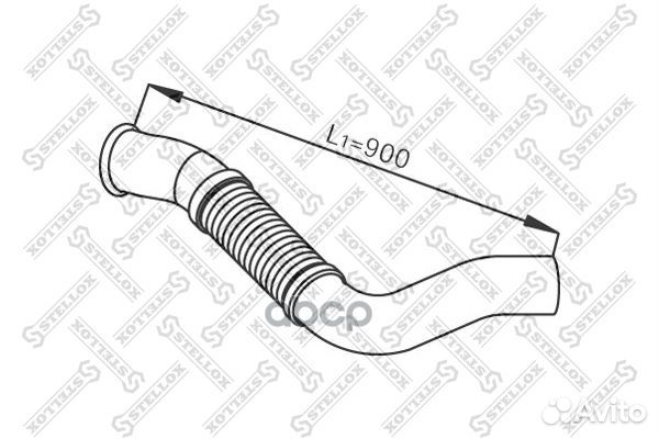 82-03722-SX труба глушителя перед с гофройMB A