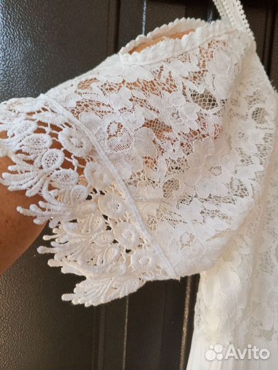 Платье белое, летнее хлопок Италия 48-56