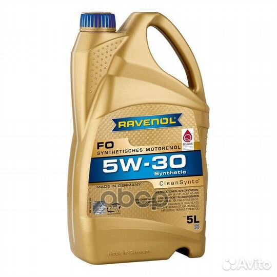 Масло моторное FO 5W-30 5л (синтетика) Ravenol