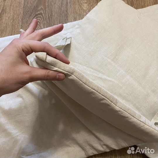 Бортики в кроватку натуральные лён